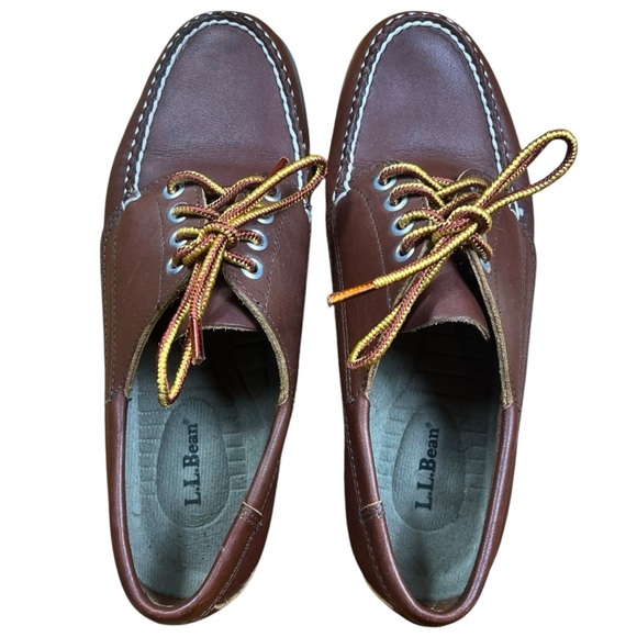 Vintage L.L. Bean Signature Brown Leather Camp Moccasins - Picture 2 of 8